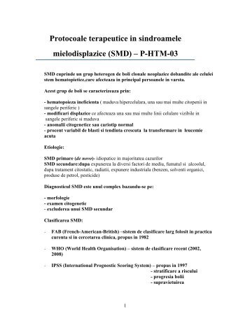 Protocol P-HTM-03-SMD-Dr.Otilia Georgescu, Dr.Aurelia Tatic
