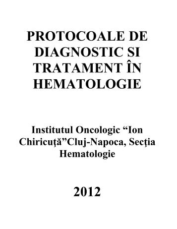 instit.oncol.cluj-napoca- sectia hematologie - 2012