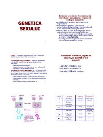 GENETICA SEXULUI