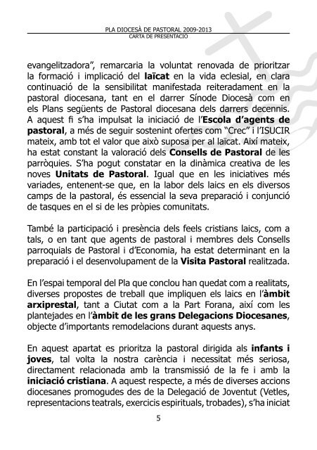 Pla de Pastoral 2009-2013 - Bisbat de Mallorca