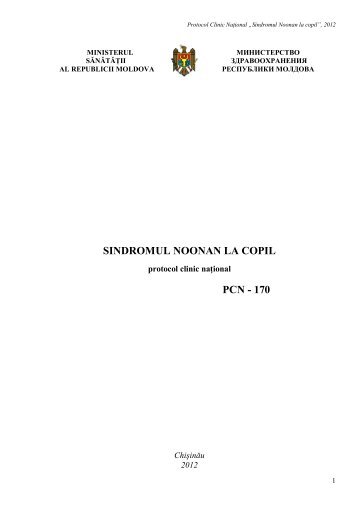 Sindromul Noonan la copil - Ministerul Sănătăţii