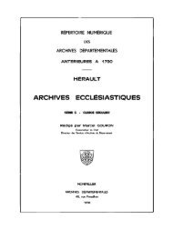 anterieures a 1790 hérault archives ecclesiastiques