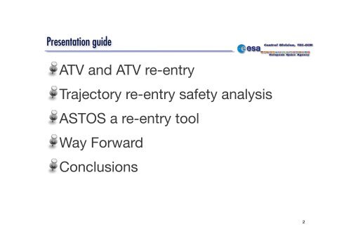Automatic Transfer Vehicle ATV Reentry Safety Trajectory ... - Congrex