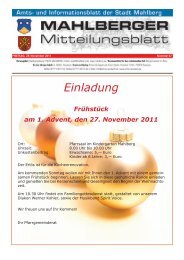 Einladung Frühstück am 1. Advent, den 27 ... - Stadt Mahlberg