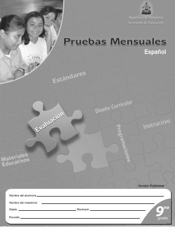 Prueba formativa 9 Español - Secretaría de Educación