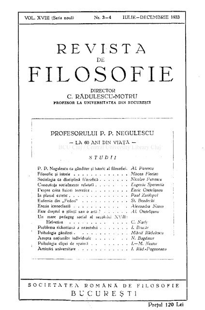 FILOSOFIE - BCU Cluj