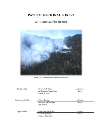 PAYETTE NATIONAL FOREST - USDA Forest Service
