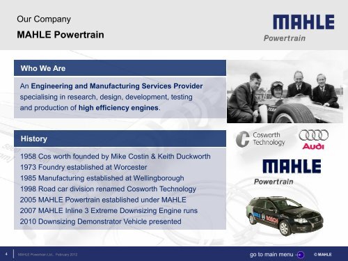 [PDF] MAHLE Powertrain â Company Overview - Mahle.com