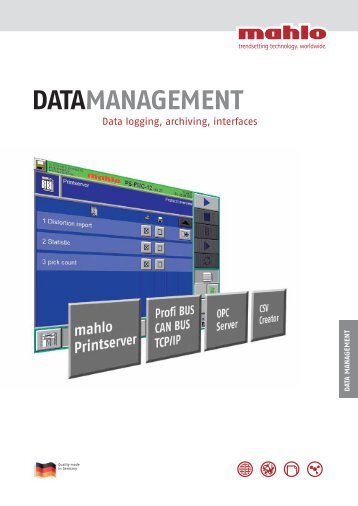 Datenmanagement - Mahlo GmbH