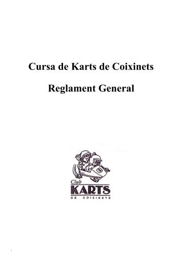 reglament últim - Karts de coixinets