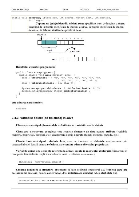 J. Introducere in limbajul Java - Discipline