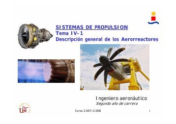 SISTEMAS DE PROPULSION Tema IV-1 Descripción general de los ...