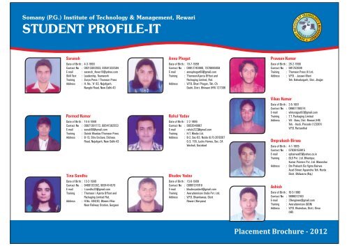 Placement Directory - Somany (PG)