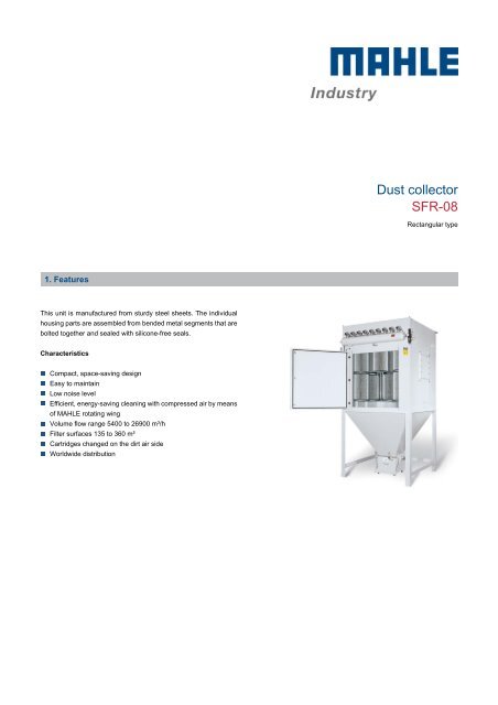 Dust collector SFR-08 - Mahle.com