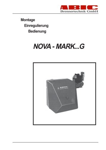 Bedienungsanleitung Nova Mark Gasbrenner - ABIC Brennertechnik ...
