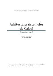 Arhitectura Sistemelor de Calcul - Universitatea din Oradea