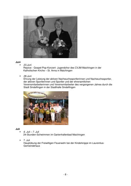 Jahresrueckblick 2012 Allgemeines - bei der Stadt Sindelfingen
