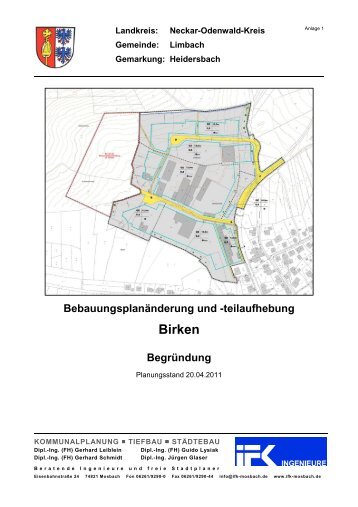 2407 Begründung Gewerbegebiet Birken - Gemeinde Limbach