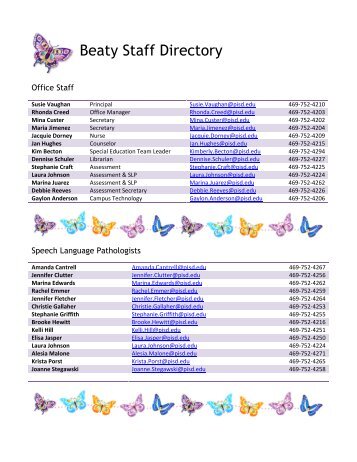 Beaty Staff Directory