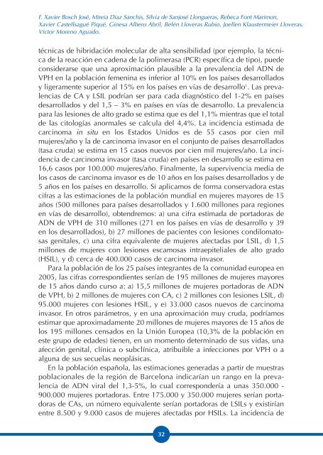 virus del papiloma humano y cáncer: epidemiología y prevención ...