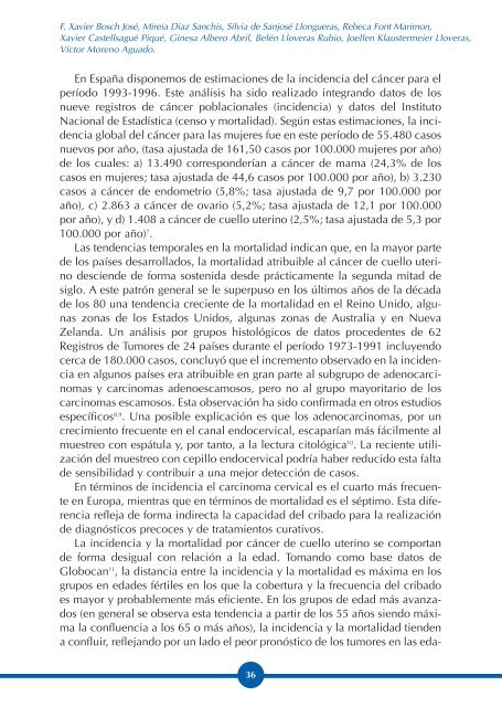 virus del papiloma humano y cáncer: epidemiología y prevención ...