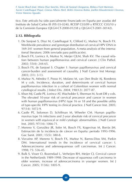 virus del papiloma humano y cáncer: epidemiología y prevención ...