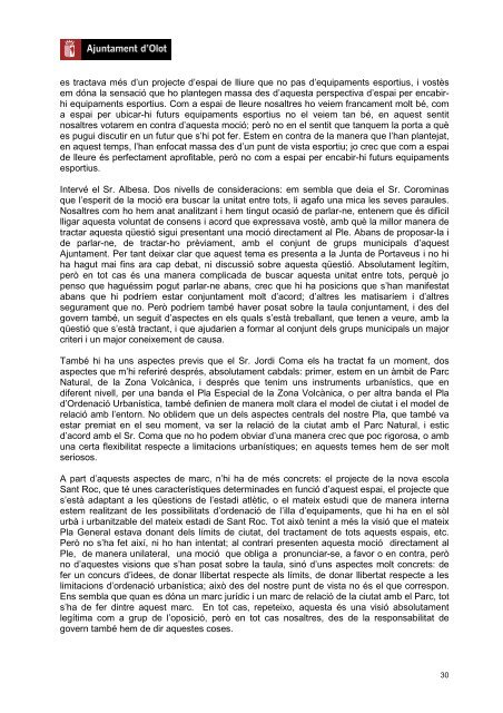 Actes - Ajuntament d'Olot