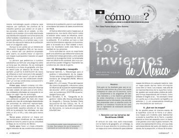 No. 172, p. 30, Los inviernos de México - Cómo ves? - UNAM
