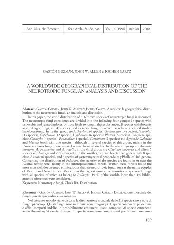 A Worldwide Geographical Distribution of the Neurotropic Fungi