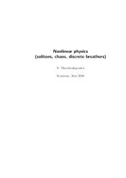 Nonlinear physics (solitons, chaos, discrete breathers)