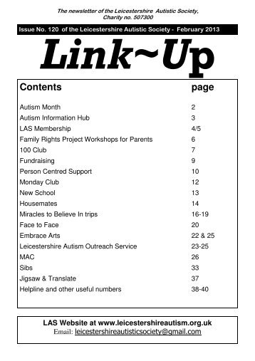 Linkup February 13 - Leicestershire Autistic Society