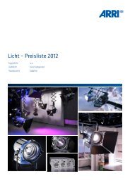 ARRI Preisliste 2012 - Lightequip