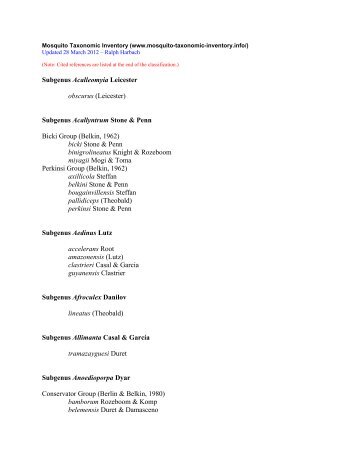 Culex classification_9.pdf - Mosquito Taxonomic Inventory