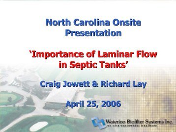 Importance of Laminar Flow Design in Septic Tanks