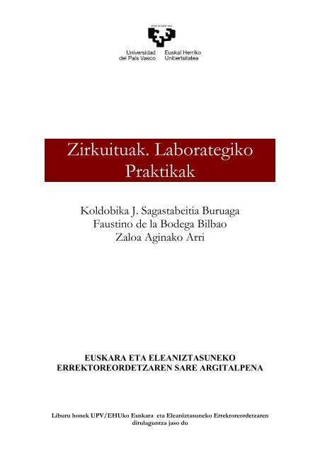 Zirkuituak. Laborategiko Praktikak - EHU Testu biltegia