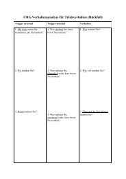 CRA-Verhaltensanalyse für Trinkverhalten (Rückfall)