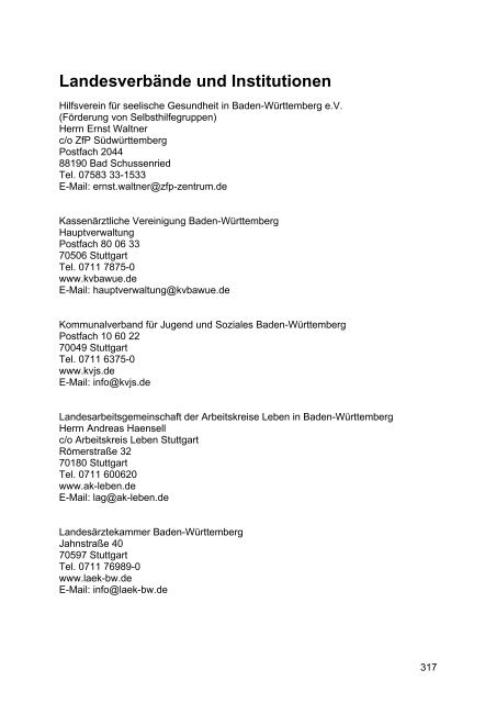 Wegweiser Psychiatrie Baden-Württemberg - Landkreis Esslingen