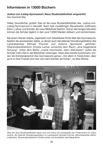 Die neue Studienbibliothek - Justus-von-Liebig-Gymnasium Neusäß