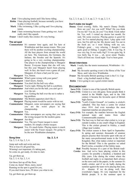 MODULE 4 TELEVISION TRANSCRIPTS - That's English JR