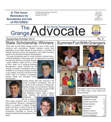 State Scholarship Winners Summer Fun With Grangers