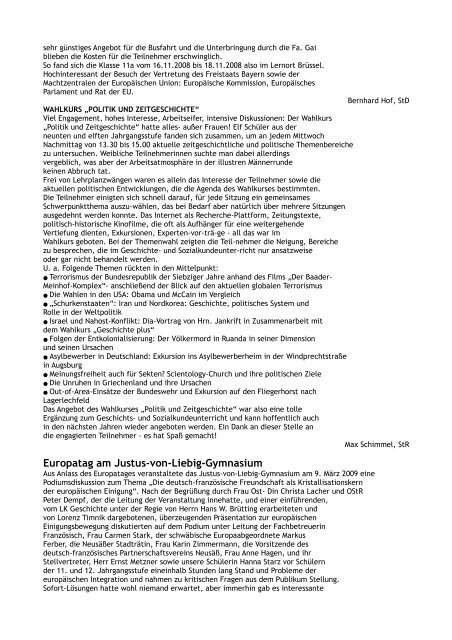 Politische Bildung - Justus-von-Liebig-Gymnasium Neusäß