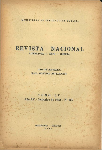 REVISTA NACIONAL - Publicaciones Periódicas del Uruguay