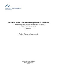 Palliative home care for cancer patients in Denmark Mette Asbjørn ...