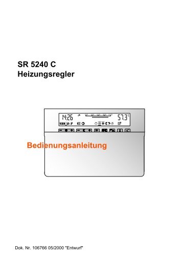 SR 5240 C Heizungsregler - ABIC Brennertechnik GmbH