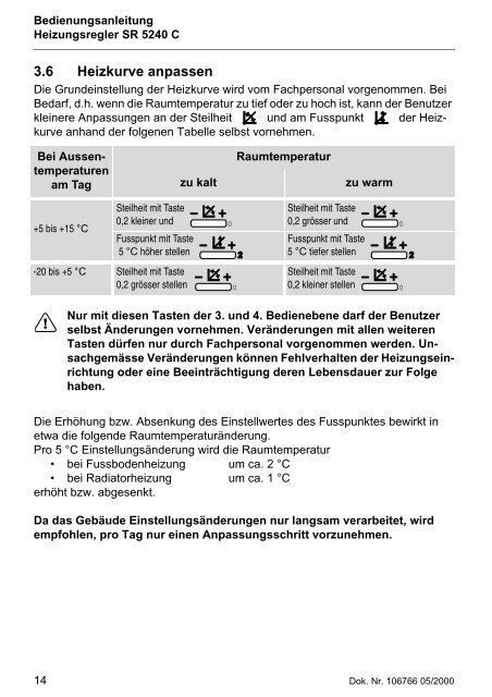 SR 5240 C Heizungsregler - ABIC Brennertechnik GmbH