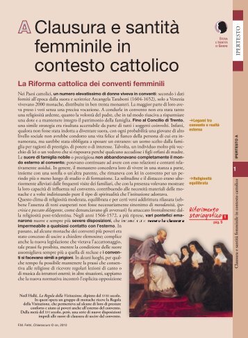 Clausura e santità femminile in contesto cattolico - Sei