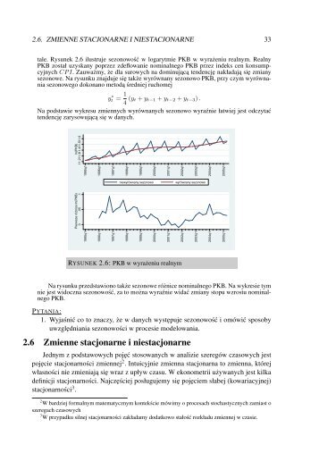 2.6 Zmienne stacjonarne i niestacjonarne - Ekonometria