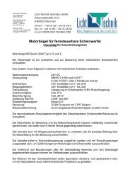 Ausschreibungstexte (pdf) - Licht-Technik Vertriebs GmbH