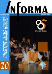 Revista Informa n. 20, juny 2010 - Institut Jaume Huguet