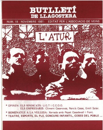 Novembre 1981 - Arxiu - LLAGOSTERA